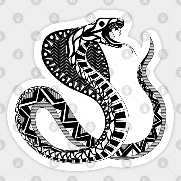 tribal cobra snake ecopop Sticker by jorge_lebeau